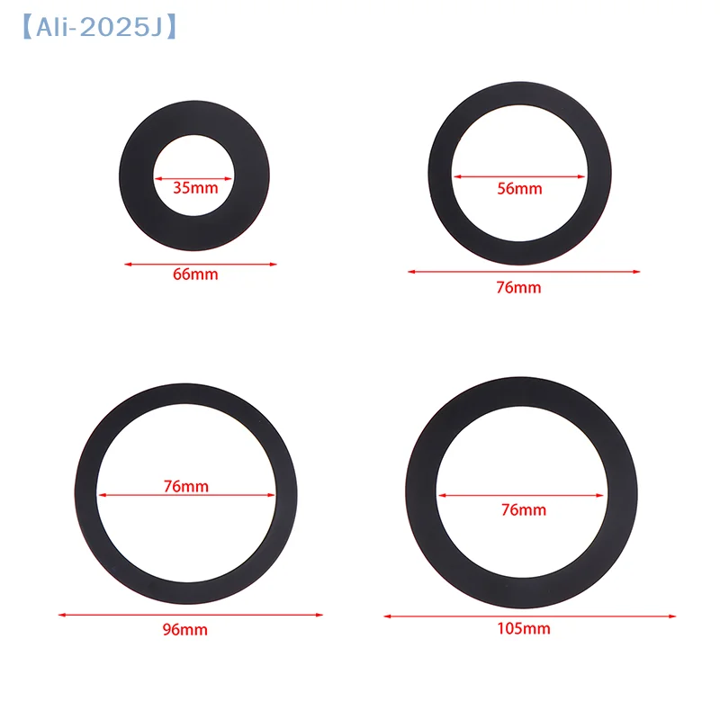 35/56/76 mm Innendurchmesser, schwarzer LED-Strahler, Downlight, O-Ringe, Lampenschirmring, verdeckte Abstandshalter, Adapter, Lichtstativ-Verlängerungsdichtung