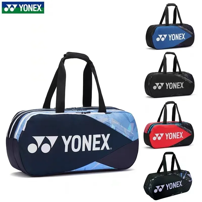 YONEX 남녀공용 배드민턴 테니스 가방, 휴대용 사각 가방, 독립 신발 칸막이, 대용량, 배낭 6 개 