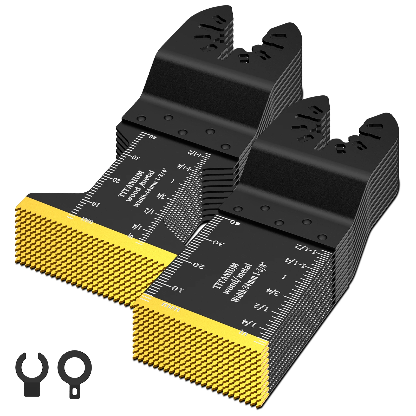 

Oscillating Saw Blades Titanium Multitool Blades for Wood Plastics Metal Quick Release Multi Tool Saw Blade Cutting Tool