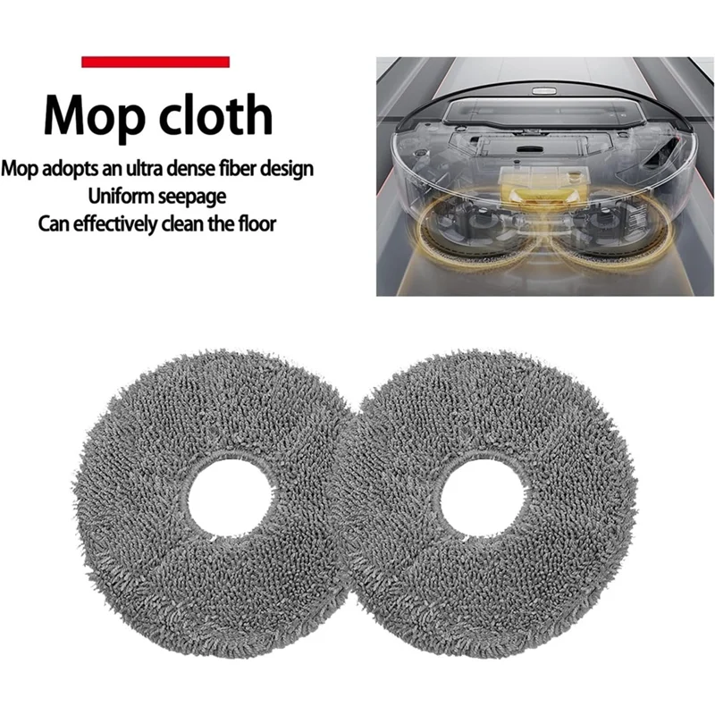 A88X Mop Cloths Dust Bag Kits For Roborock Saros Z70 Vacuum Cleaner Parts 6 Mop Cloths 6 Dust Bags