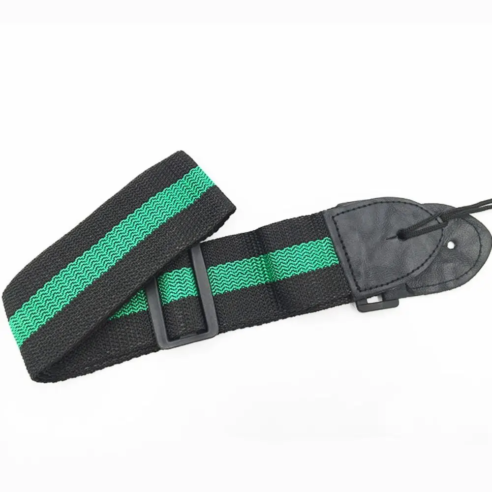 Stripe Folk Electric Guitar Strap Nylon Leather Bass Ukulele Belt Colourful Adjustable Personality Guitar Straps