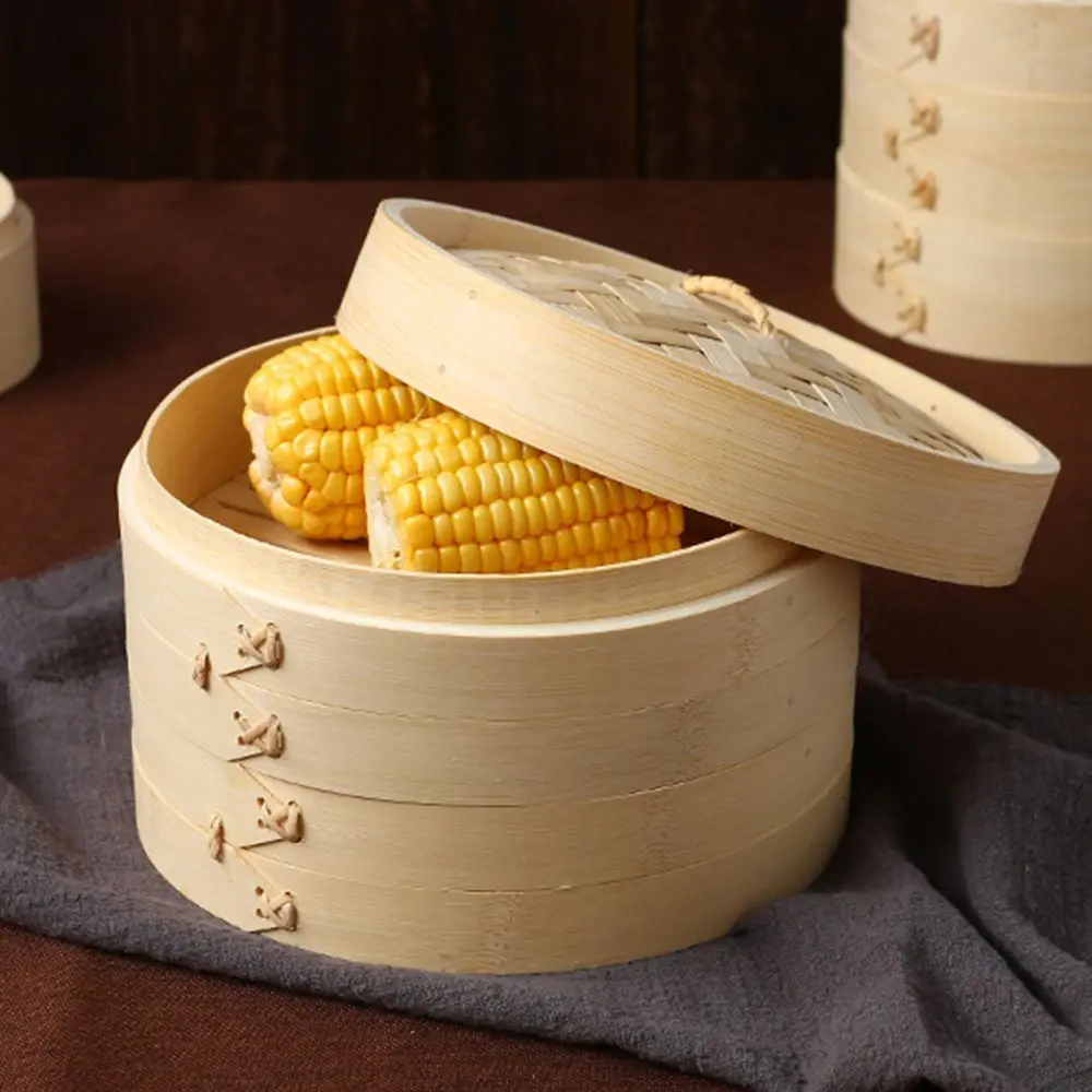 Useful Bamboo Steamer Dumpling Steamers Eco-friendly Natural Wide Application Natural Handmade Vegetable Snack Souvenir Basket