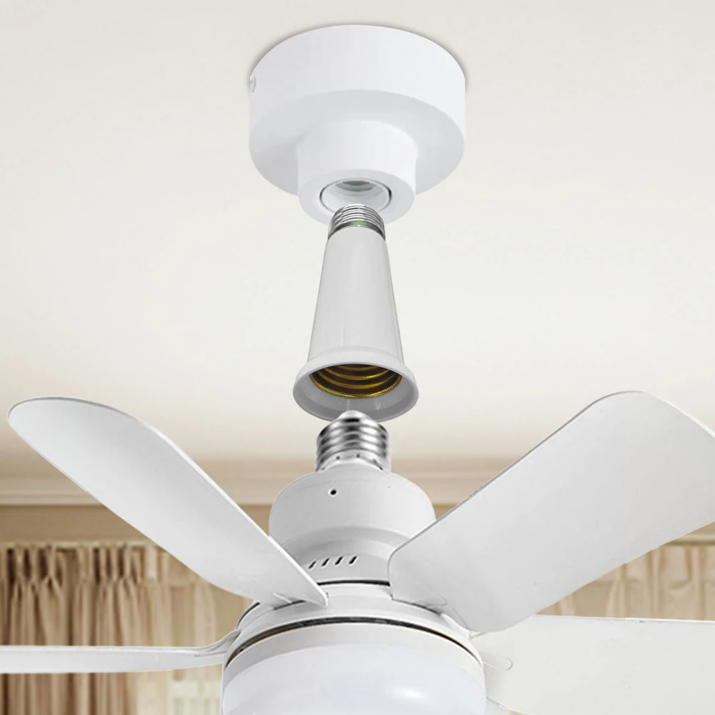 

2Pcs E27 To E27 Extender Light Bulb Socket Extender Light Base Socket Extension Converter Connector for Bedroom Kitchen