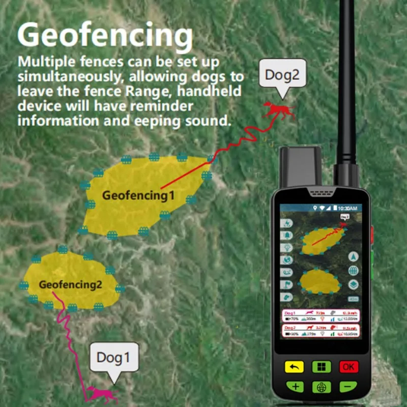 IP68 Smart Dog Collar GPS Waterproof Real Time Tracking Large Battery Capacity for Pet Supplies