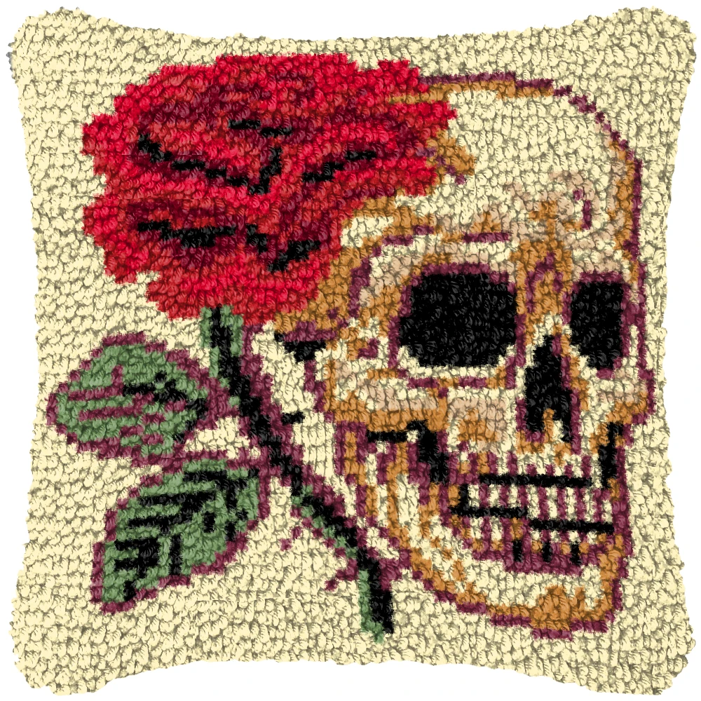 花柄漫画ラッチフック枕 スミルナパッケージフック 編み込み刺 - Printed Embroidery Kit のレビューと価格