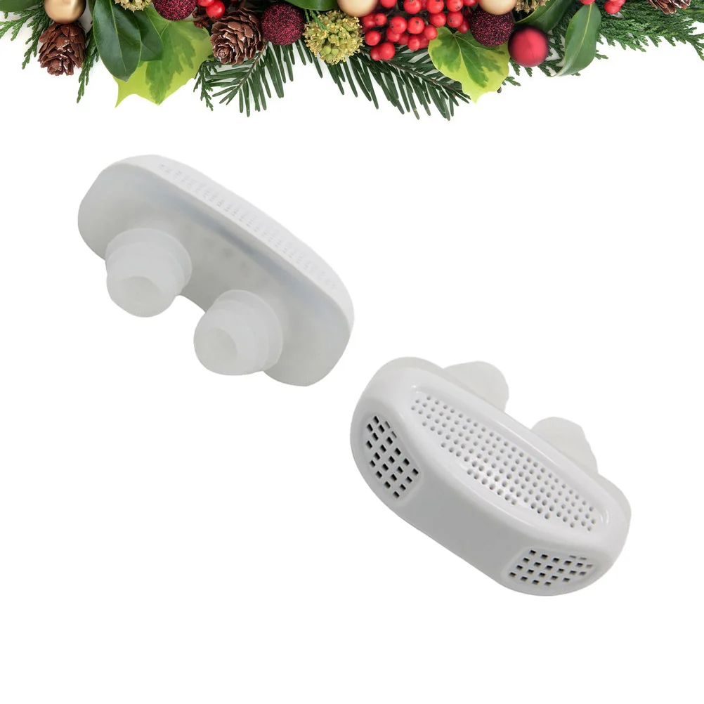 

2 шт., устройство для зажима для носа, носовое отверстие для снижения храпа во время сна, удобный белый аппарат для дыхания в носу