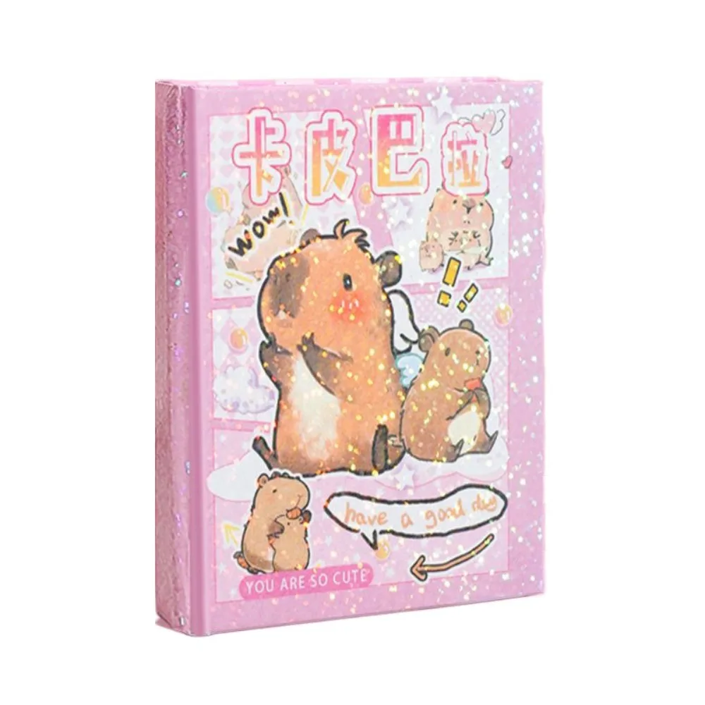 Capybara Capybara Notebook Blank Sparkling A7 Pocket Notes Unlined Stationery Small Notepad School Office Supplies