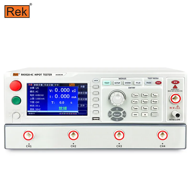 

Merrick RK9920-4C multi-channel programmable insulation withstand voltage tester 9920A-8C serial safety measurement