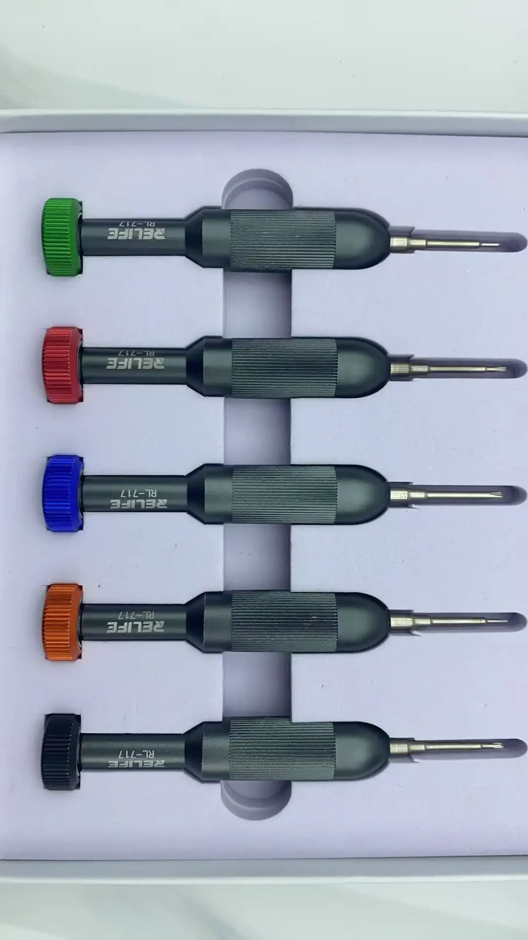RELIFE RL-717 Rocket Head Screwdriver Mobile Phone Repair Precise Repair Bolt Driver Dismantling Screwdriver Set Tool