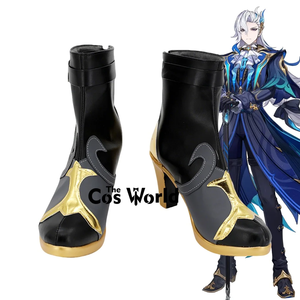 

Индивидуальные игровые косплей-ботинки Genshin Neuvillette на высоком каблуке