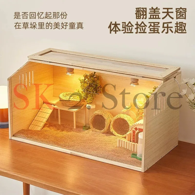 Chicken Brooder Box Sturdy Clear Versatile Lightweight Incubator Small Chicken Coop for Ducks Quails Hamsters Chick Birds