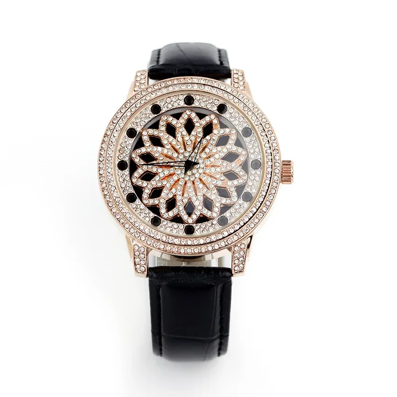 2025 Gypsophila Women's Fashion Watches Simple Starry Dial Luxury Quartz Watch Women Clock leather strap Gold AAA Wristwatches