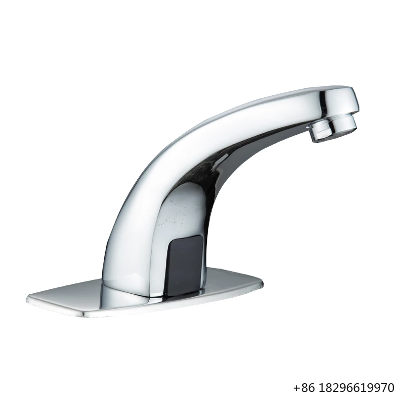 

Single Hole Bathroom Sensor Faucet Deck Mounted Vanity Basin Mixer Tap for Hotel