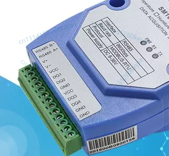 1pc sm1600b industrial grade 10-way ds18b20 water temperature long-distance acquisition module rs485 multi-channel