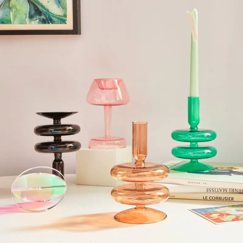 Floriddle Glass Taper Candle Holders 2