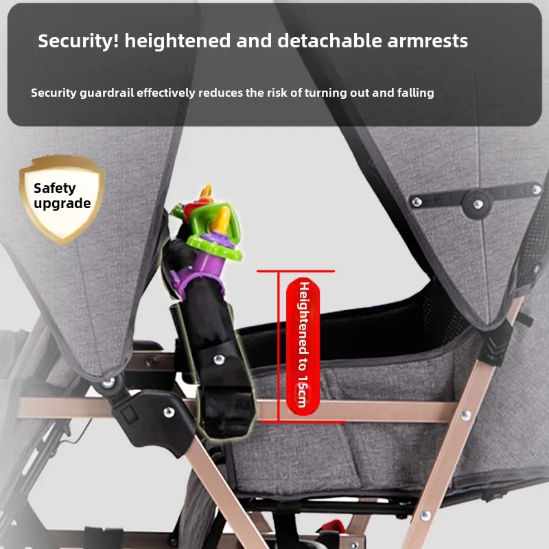 Twin baby strollers sit high and low front and rear double lightweight folding convenient for travel