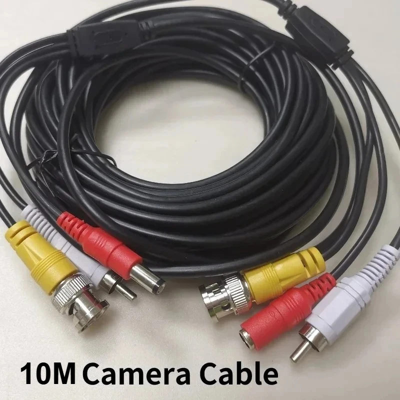 10M 오디오 비디오 전원 카메라 케이블 BNC RCA CCTV 케이블 DC 전원 연장 케이블 코드, 1080P AHD 카메라