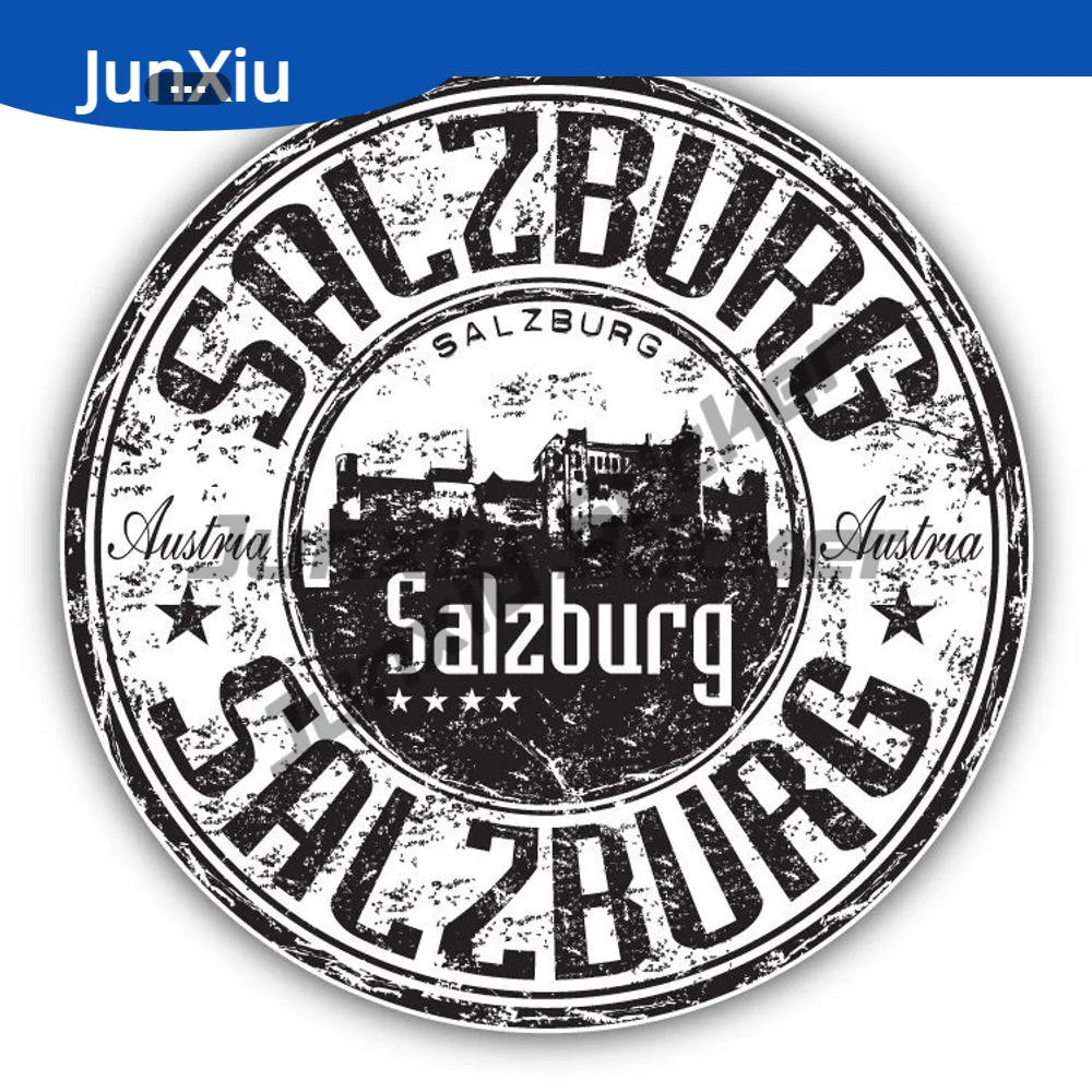 

Salzburg City Sticker Austria Travel Stamp Waterproof Scratch-proof Exterior Decal Car Bumper Camper Laptop Phone Guitar Yacht