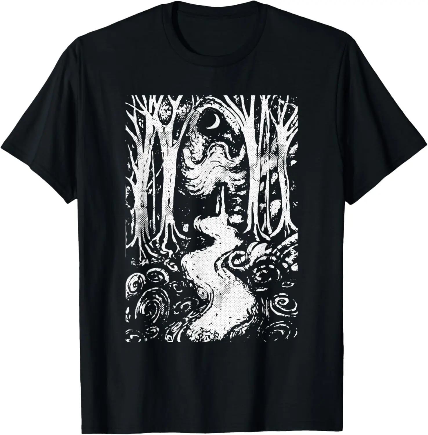 Creepy Forest Lazy Halloween Costume Spooky Gothic T-Shirt