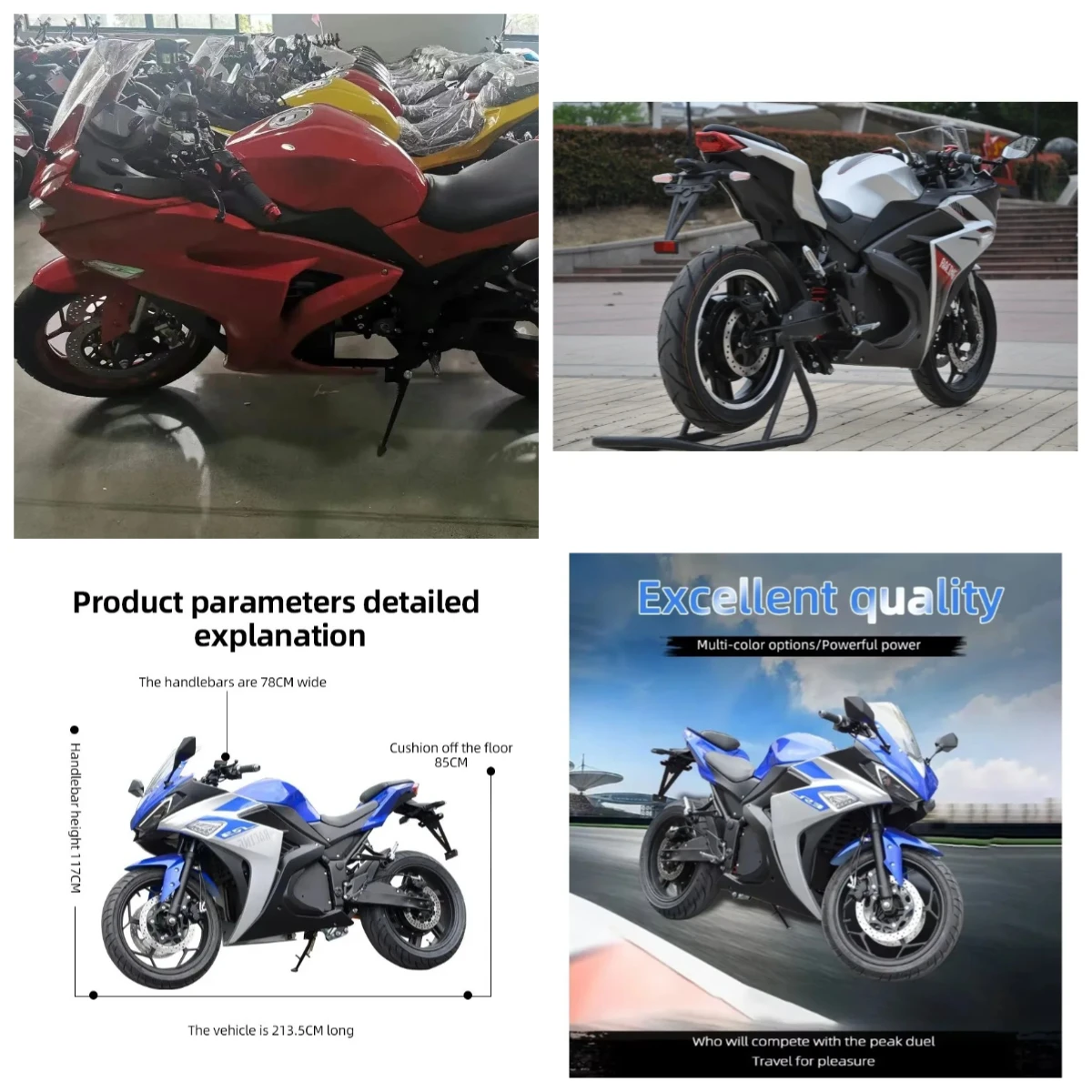

2025 New Style Newest Style Electric Motorcycles Wholesale Customizable Can Be Selected Color Electric Bikes