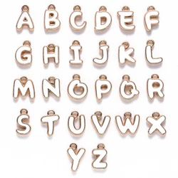 26pcs A-Z Letter Charms Double Face Enamel Letter Charms Alphabet Initial Letter Pendants DIY Bracelet Jewelry Making Wholesal