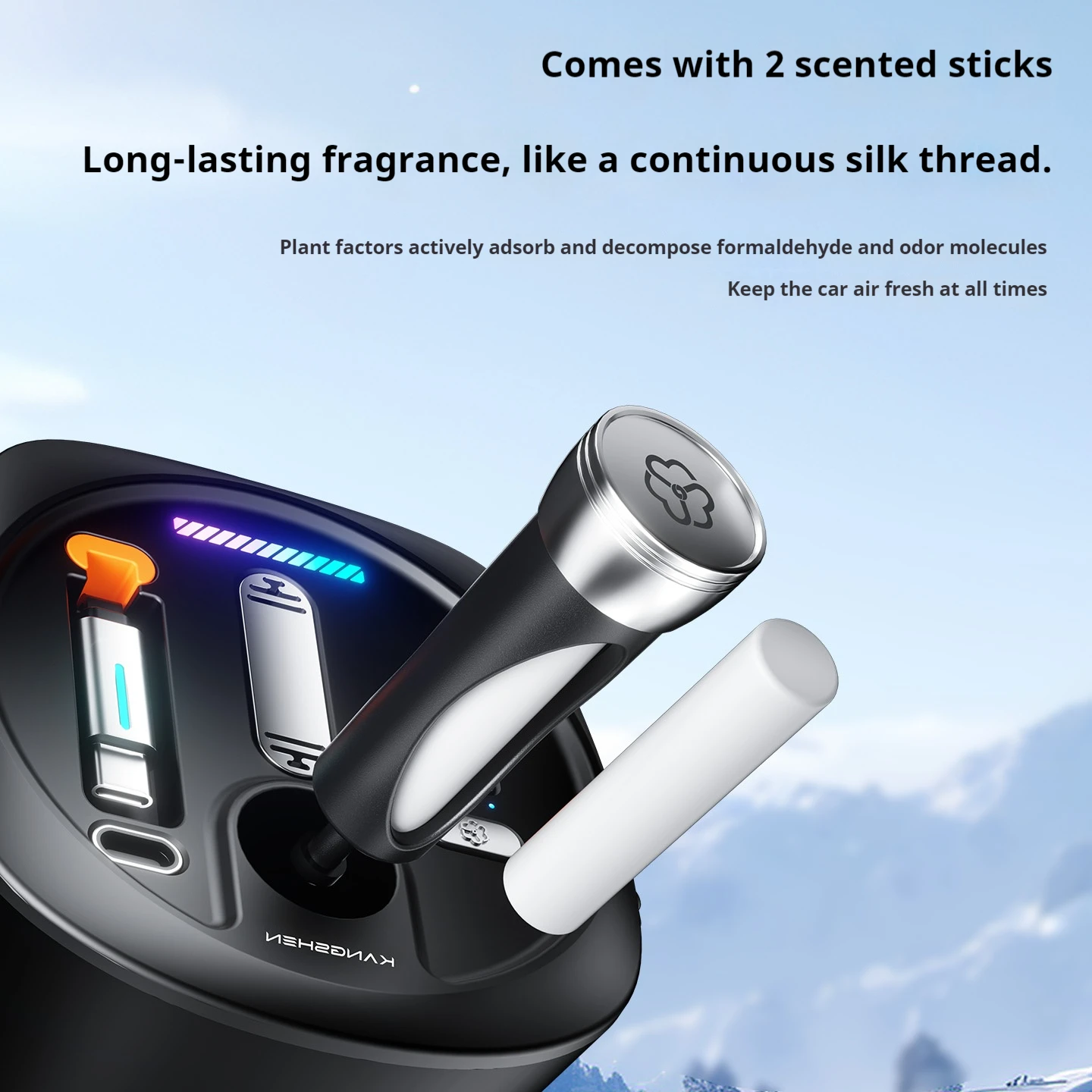 2026 For Toyota Corolla Cross Car Fast Charger 135W Docking Station USB Converter With Car Air Freshener Car Perfume view 6