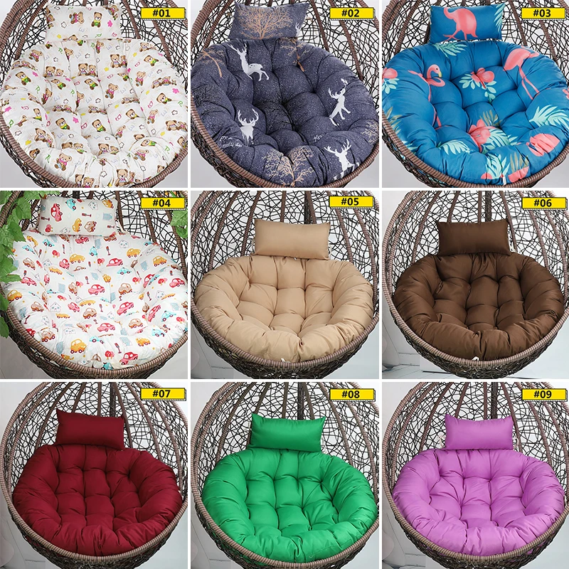 Columpio colgante sin relleno o relleno, funda de cojín para silla, cesta de huevo, redonda, desmontable, Papasan, para Patio y hogar