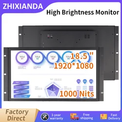 Zhixianda 18.5 Inch Sunlight Readable 1000 Nits Capacitive Touch Screen Open Frame Monitor IPS Industrial Display With HDMI VGA