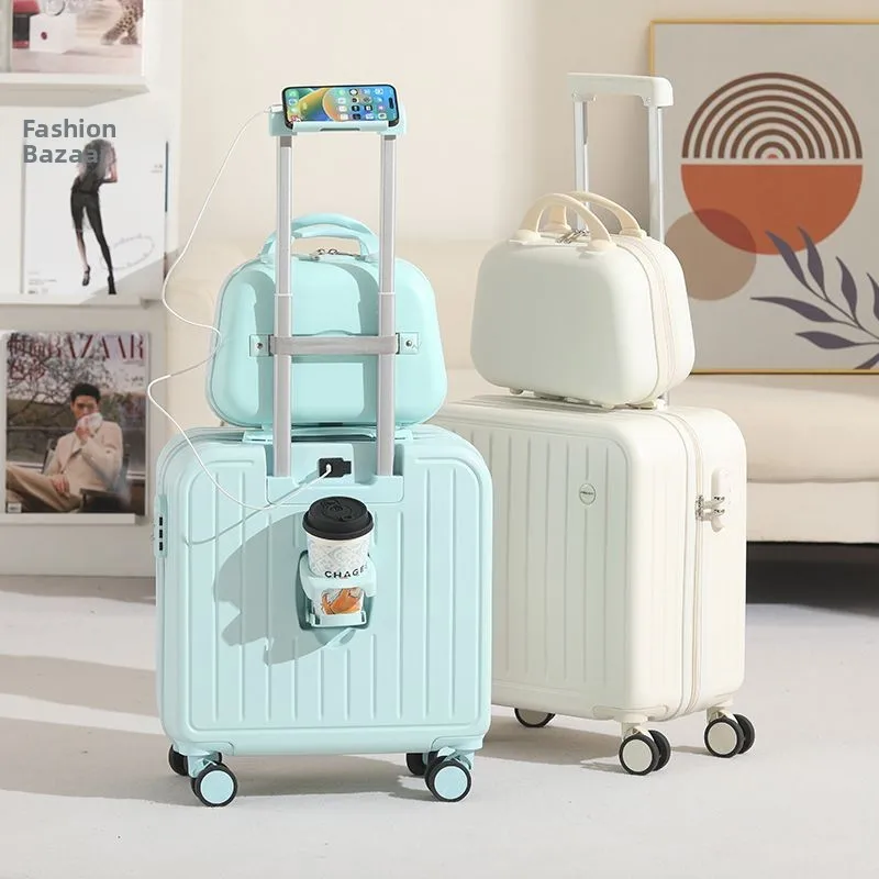 

Новый многофункциональный небольшой легкий дорожный чемодан 8-дюймовый интернат 20-дюймовый ящик для тяги Многофункциональный ящик для пароля