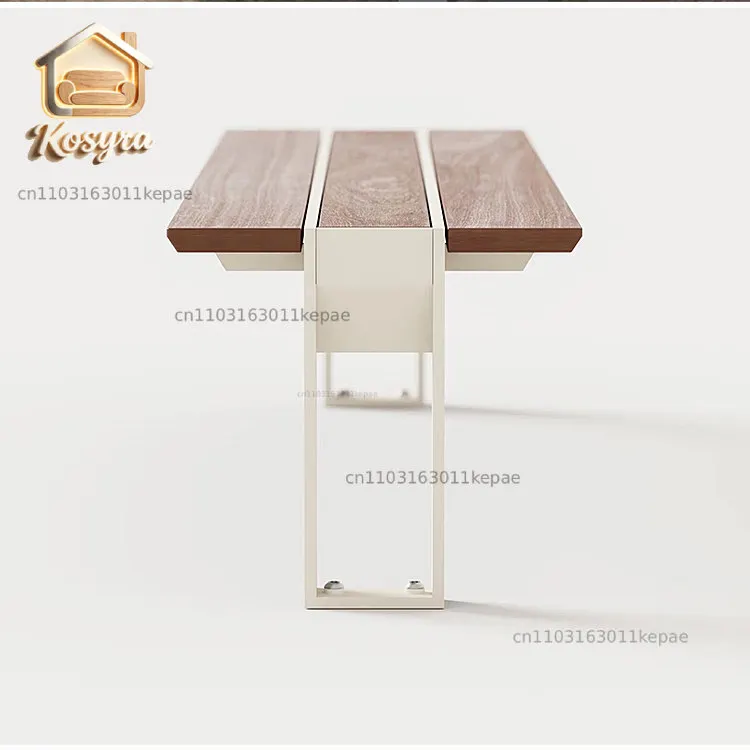 Outdoor open-air plastic wood tables and chairs set courtyard preservative solid wood garden terrace camping
