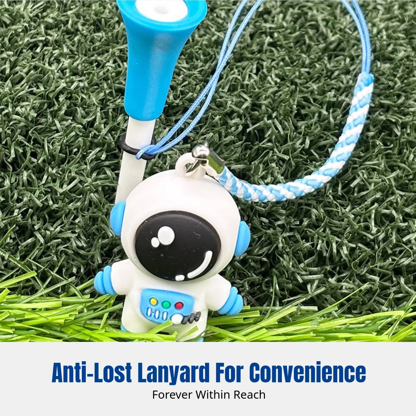 

Astronaut Cartoon Golf Ball Tee, Anti-Loss Strap, PVC, Navy Coral, Golf Equipment
