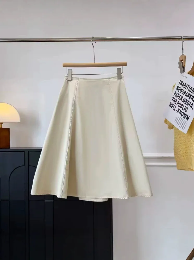 Dave&Di Spring And Summer New Women's Casual Fashion Standard Version Cotton Skirt  Skirt Woman Clothing Faldas Skirts