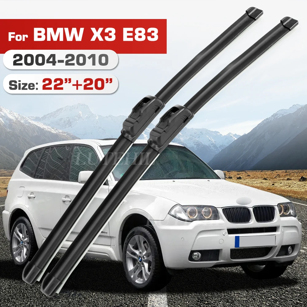 Wischer Für BMW X3 E83 2004-2010 2005 2006 2007 2008 2009 Front Klingen Windschutzscheibe Windschutz Fenster Pinsel 22 "+ 20"