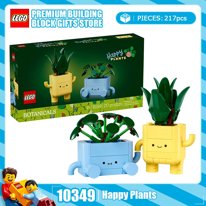 

Lego Building Blocks 10349 Happy Potted Mini Plants Small Green Plants Bouquet Series Children's Assembled Toy Gift