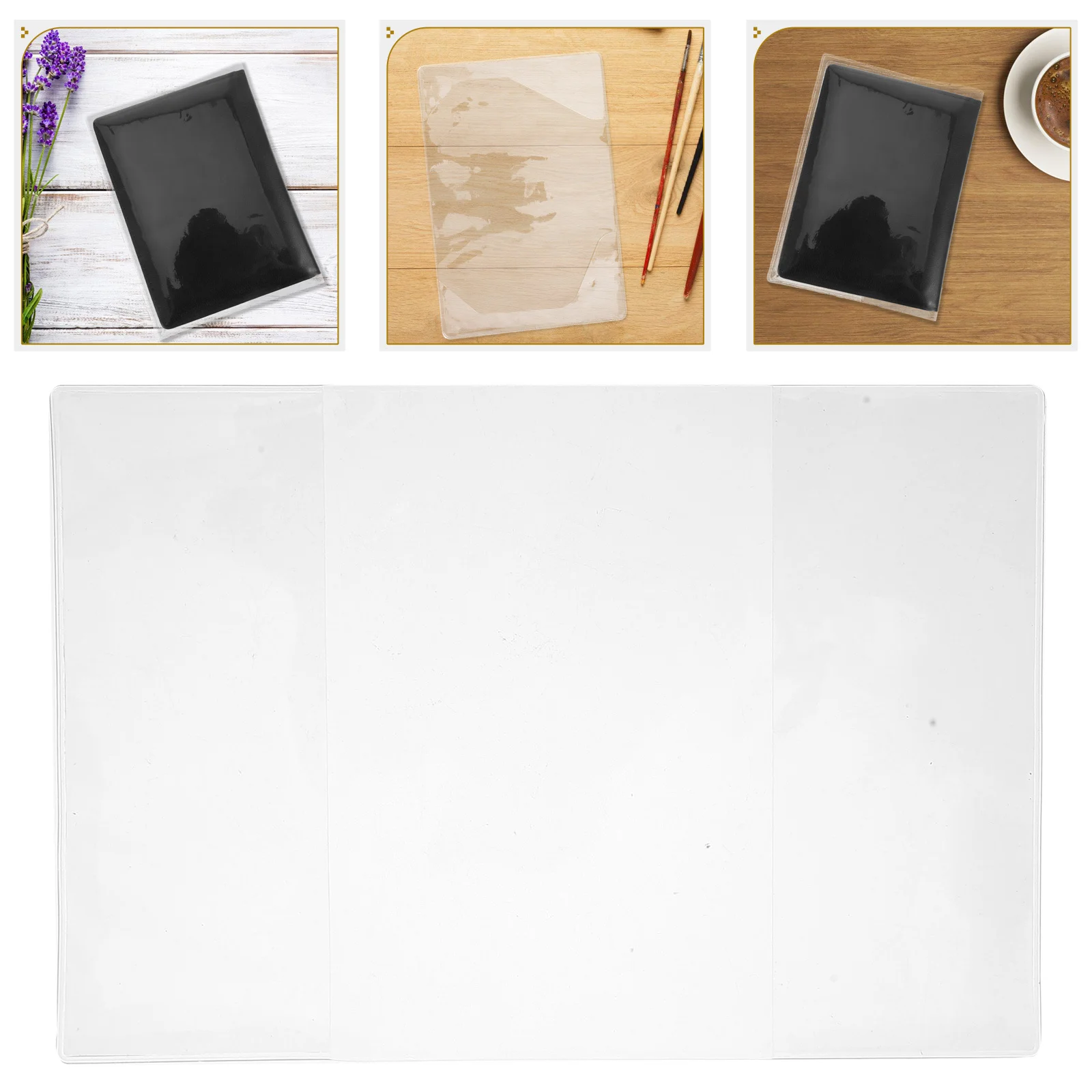 

A6 Clear Planner Book Cover Sleeve Transparent PVC Protective Cover Loose Leaf Notebook Book Protector Refillable Notebook Shell