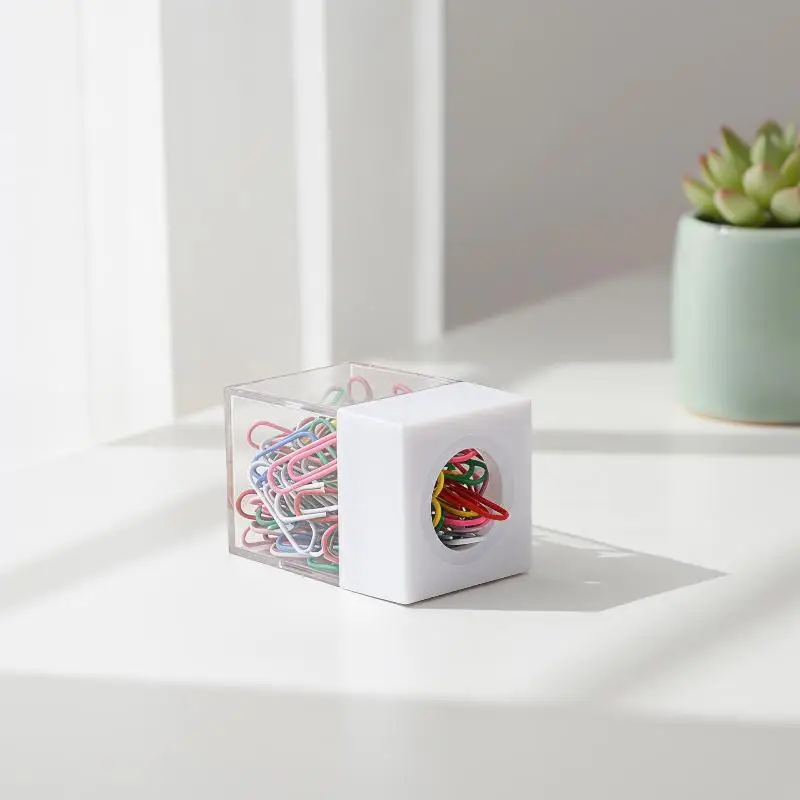 Enhance Organization with 18pcs Paperclips and Storage Box in Macaron Colors for Office