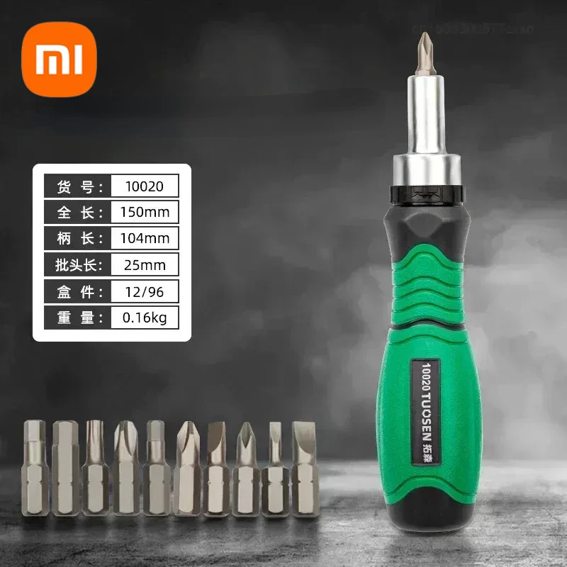 Xiaomi 10 in 1 Portable Ratchet Screwdriver Hidden Screwdriver Head Multi Angle Corner Capable Multifunctional Home Screwdrivers