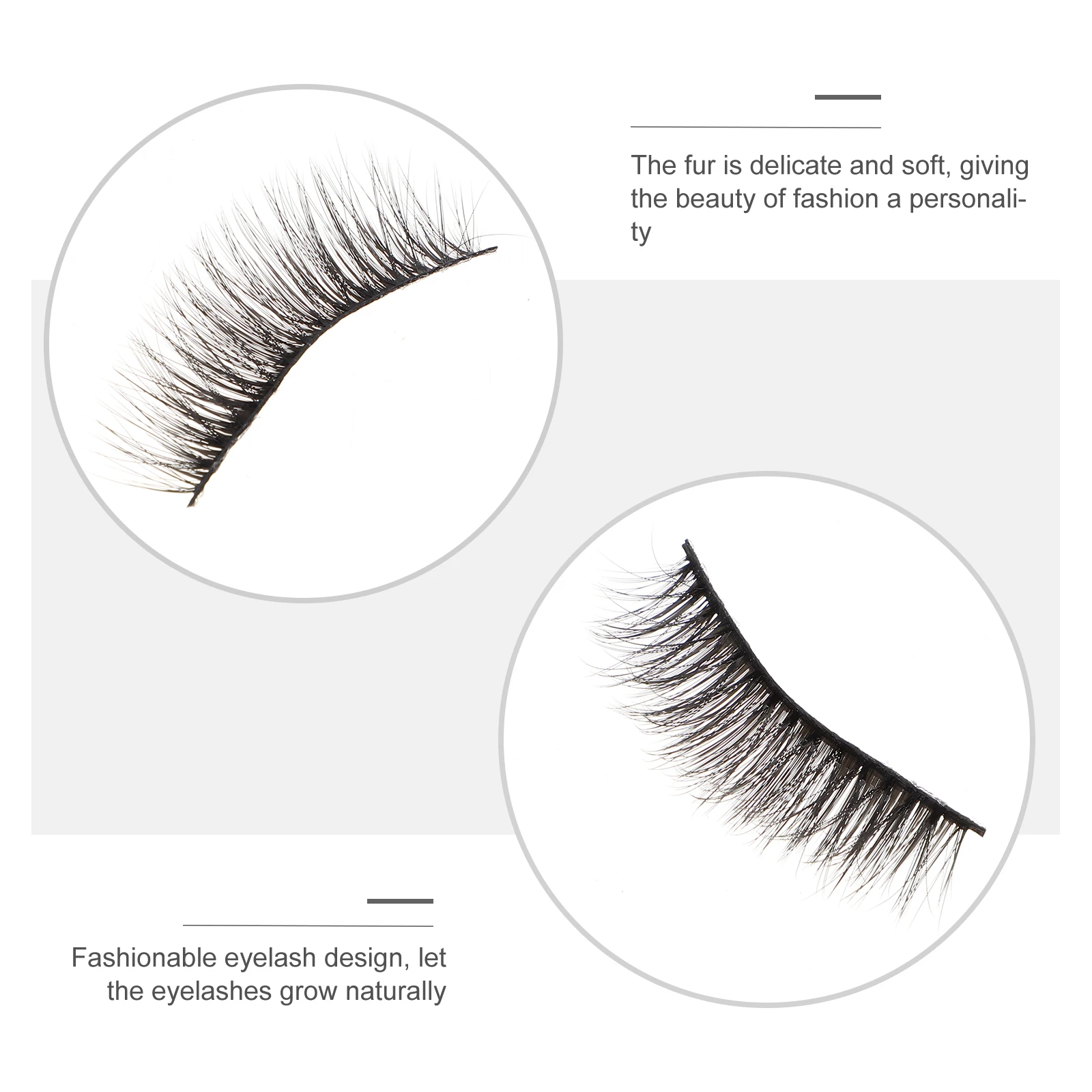

Eyelashes 3D Party Natural Durable Comfortable Easy Party Eyelashes Apply Reusable Fiber Lashes