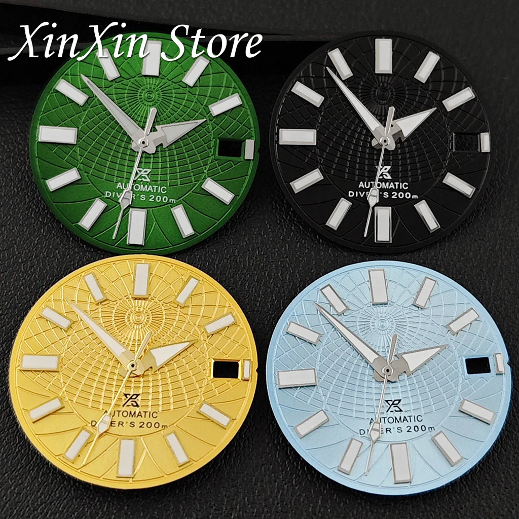 28.5mm NH35 Dial Original Earth Version Diameter With Hands No Logo DIY Watch For NH35 NH36 Accessories Mechanical Movements