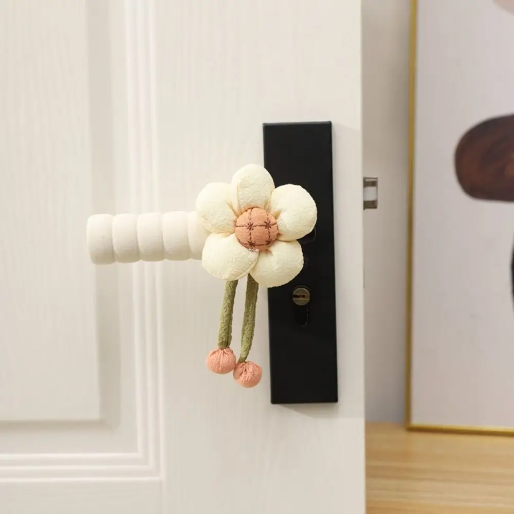 Washable Floral Flower Handle Cover Soft Dust Proof Door Knob Covers Anti-Static Non-slip Door Knob Gloves Refrigerator