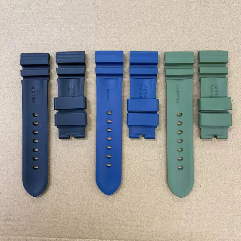 FUYIJIA Custom P-anerai Original Watchbands 22MM 24MM 26MM Fluororubber Strap Exquisite Detail Processing Waterproof VITON Belt
