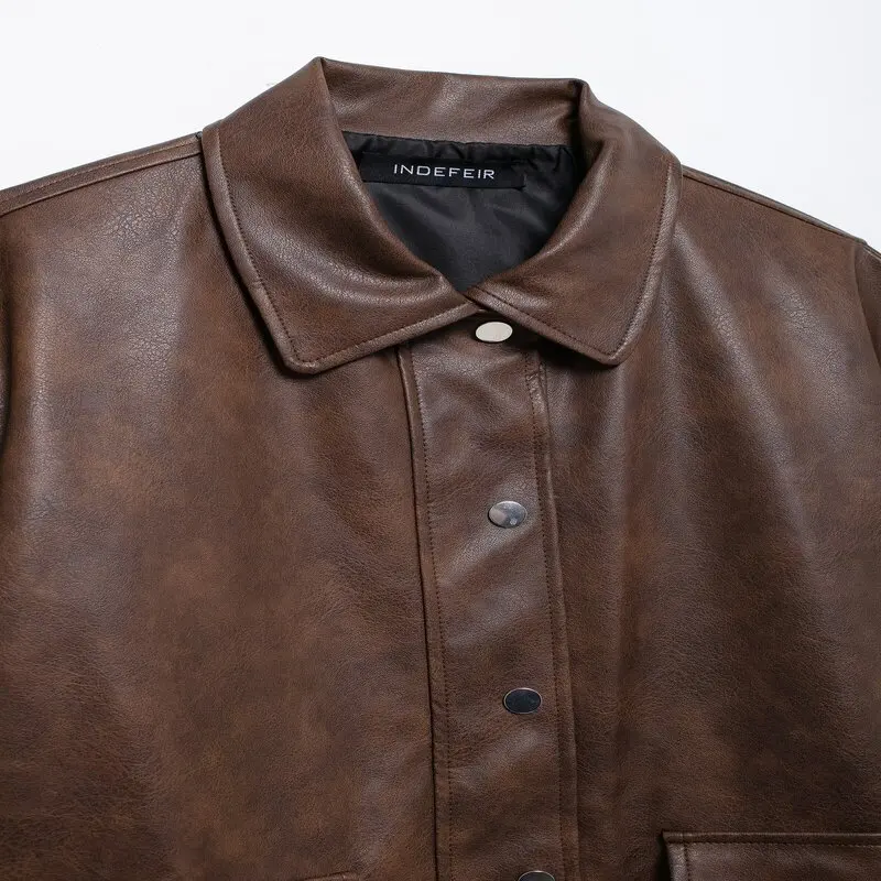 2024年秋 レディース ファッション ロングスリーブ レザー ジャケット アウター 多用途 アメリカン スタイル デザインセンス 通勤 防風