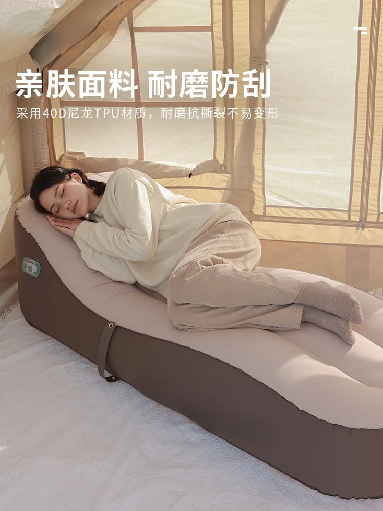 Inflatable sofa, outdoor camping, portable air mattress bed, lazy lunch break, home inflatable mattress, air recliner