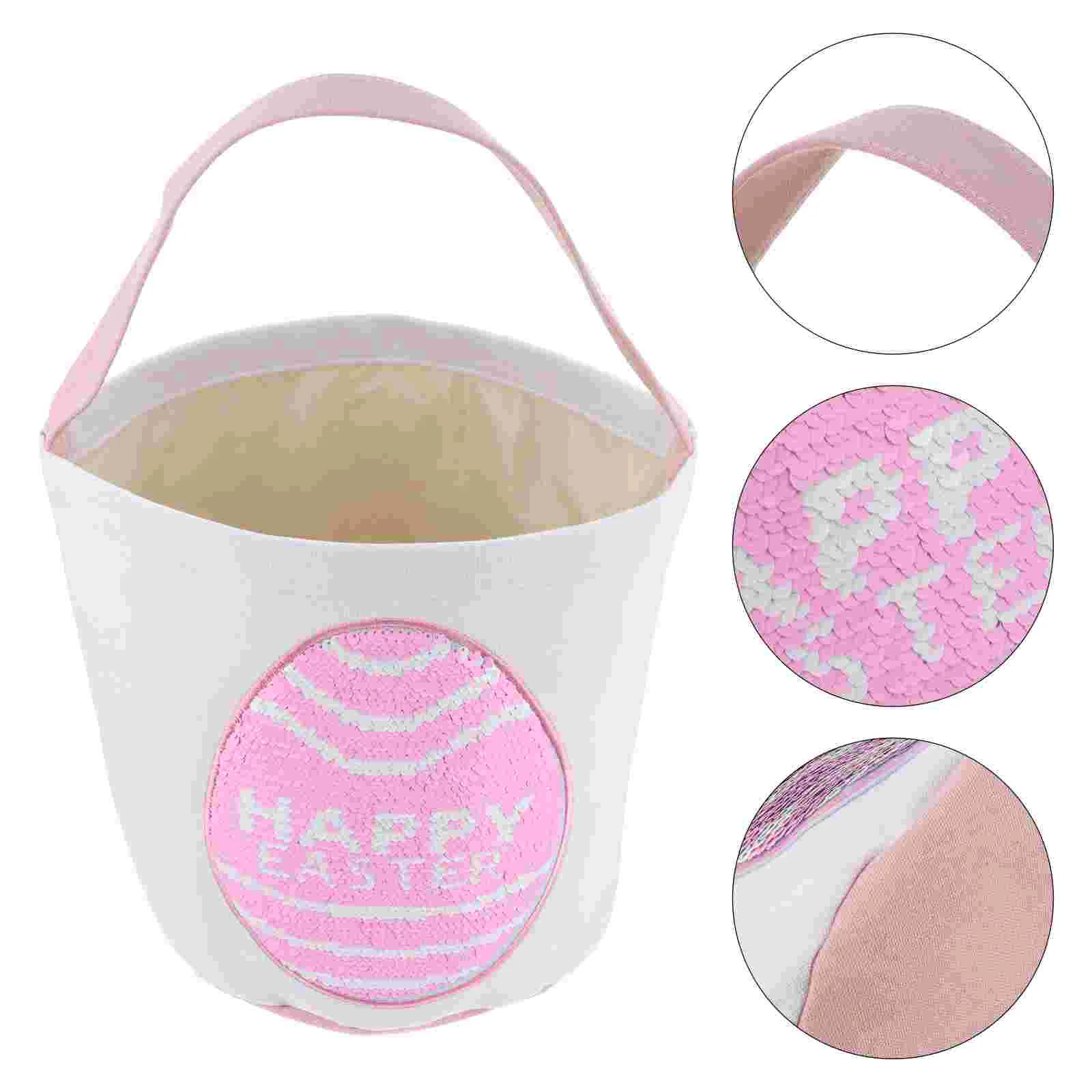 

Easter Egg Basket Safe Bag Eggs Bunny Adorable Baskets Polyester Cotton Bags Hunting Portable