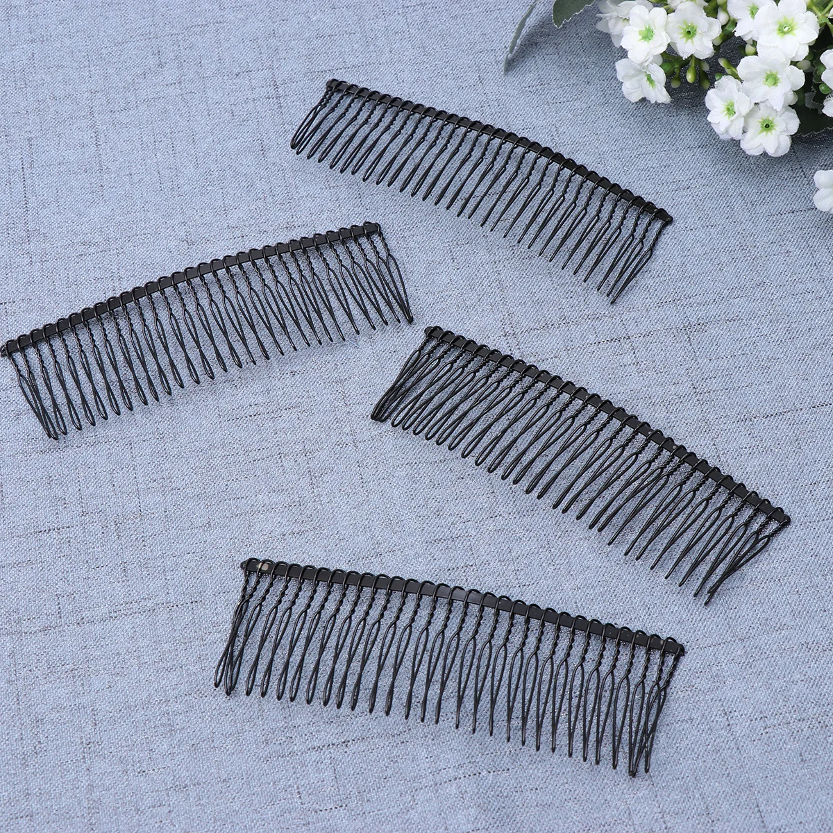 Peigne en fil de fer pour femme, 10 pièces, coiffure Simple, Durable, léger, décoration de cheveux, peigne noir, fil de fer