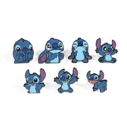 7 Pcs Creative Lilo&Stitch Brooch Personalized Stitch Enamel Pin Backpack Clothing Jewelry Metal Badge Accessories Gift