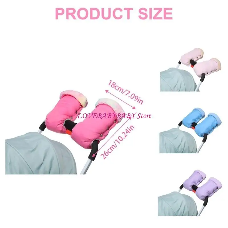 Baby Strollers Hand Muffs Warm Gloves for Parents Windproof Hand Warmer Cold Prevention Gloves Comfortable Mittens 4XBC