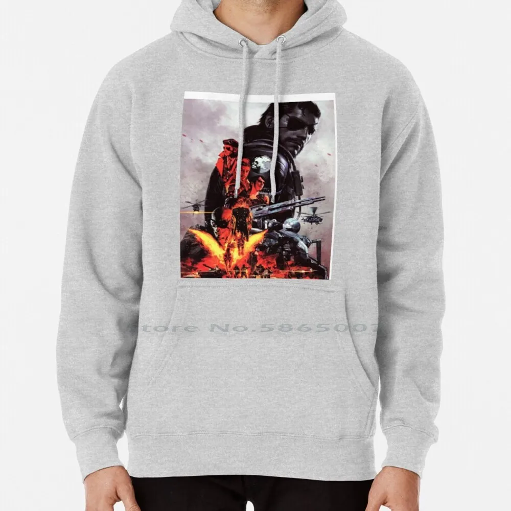 Metal Gear Solid V-The Phantom Pain Hoodie Sweater 6xl Cotton Big Metal Gear Solid Quiet Skullface Helicopter Explosions Kojima