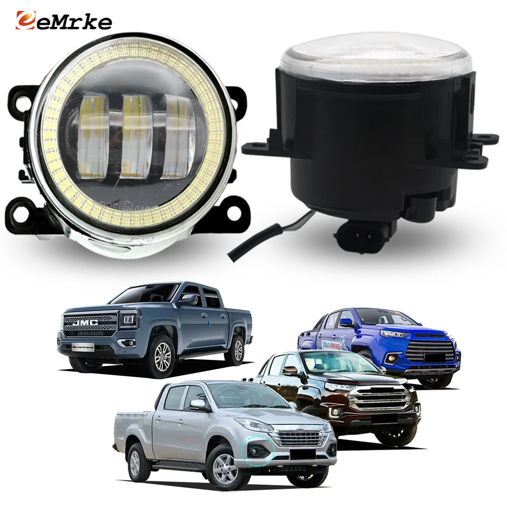 

Обновленные светодиодные противотуманные фары с эффектом «ангельских глаз» для JMC Grand Avenue Vigus, передний бампер, дневные ходовые огни, замена заводских левых и правых фар