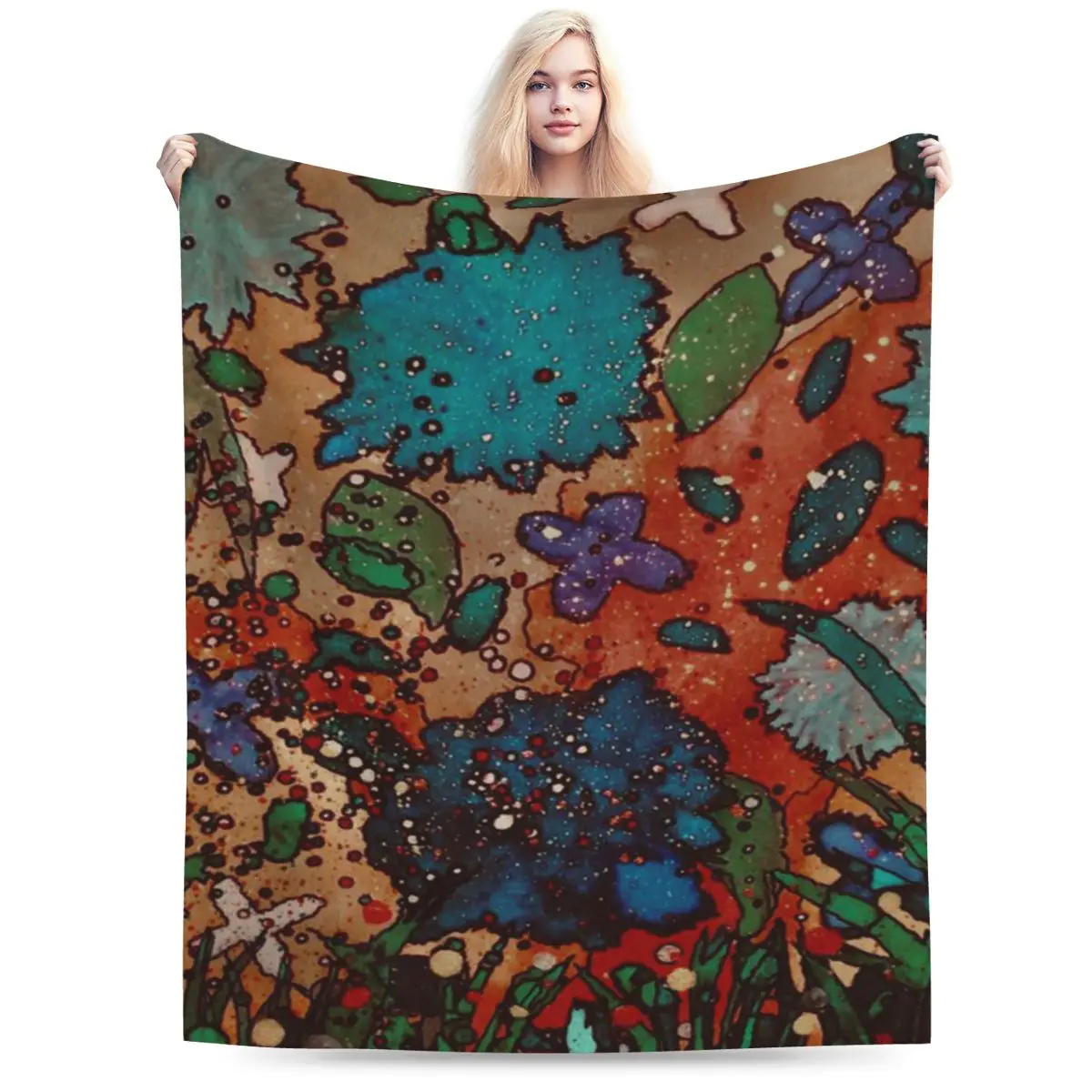 Cadeau confortable personnalisé Garden Bliss Une couverture en micro polaire ultra douce